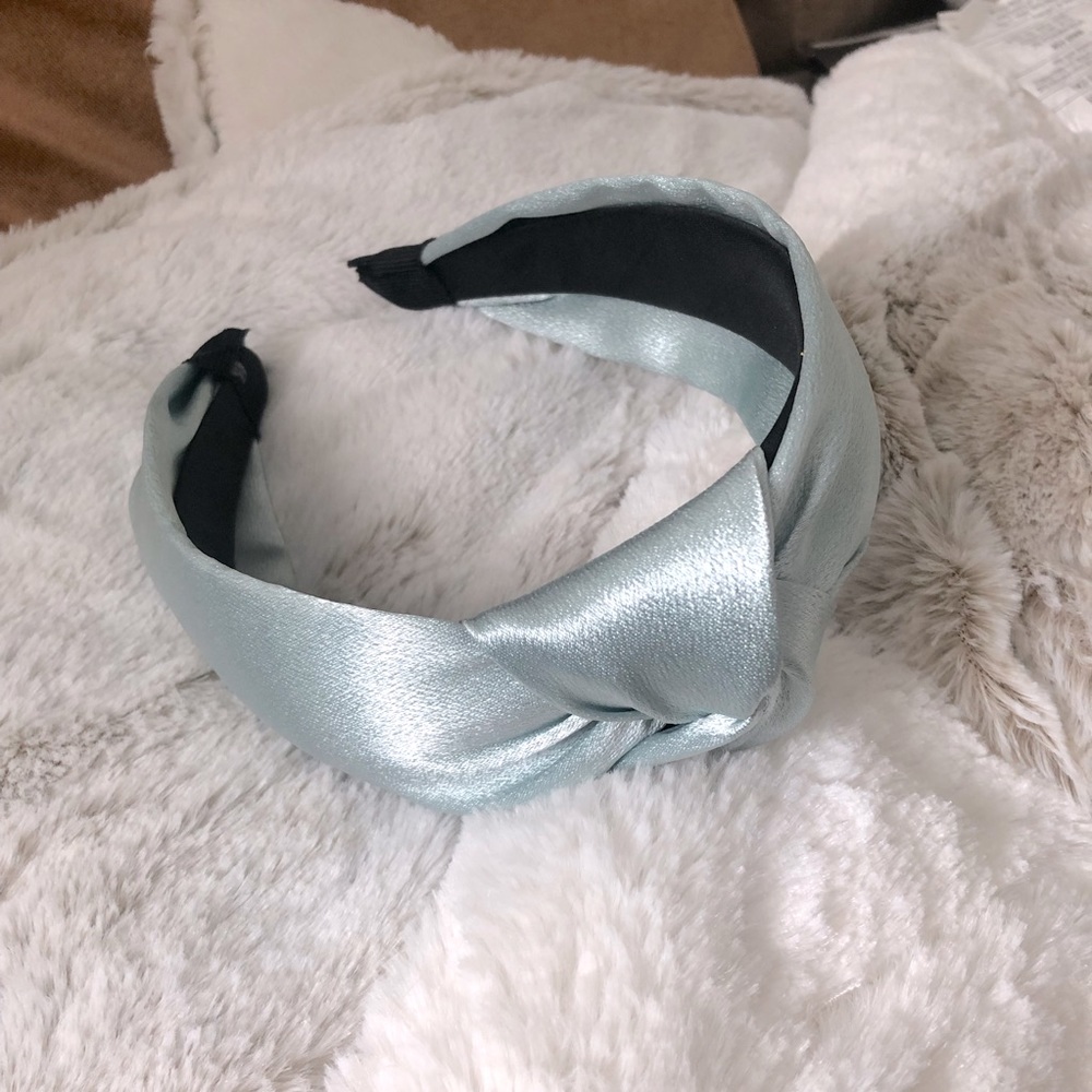 Pastel Mint Blue Silky Knot Headband
